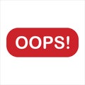 oops icon vector illustration